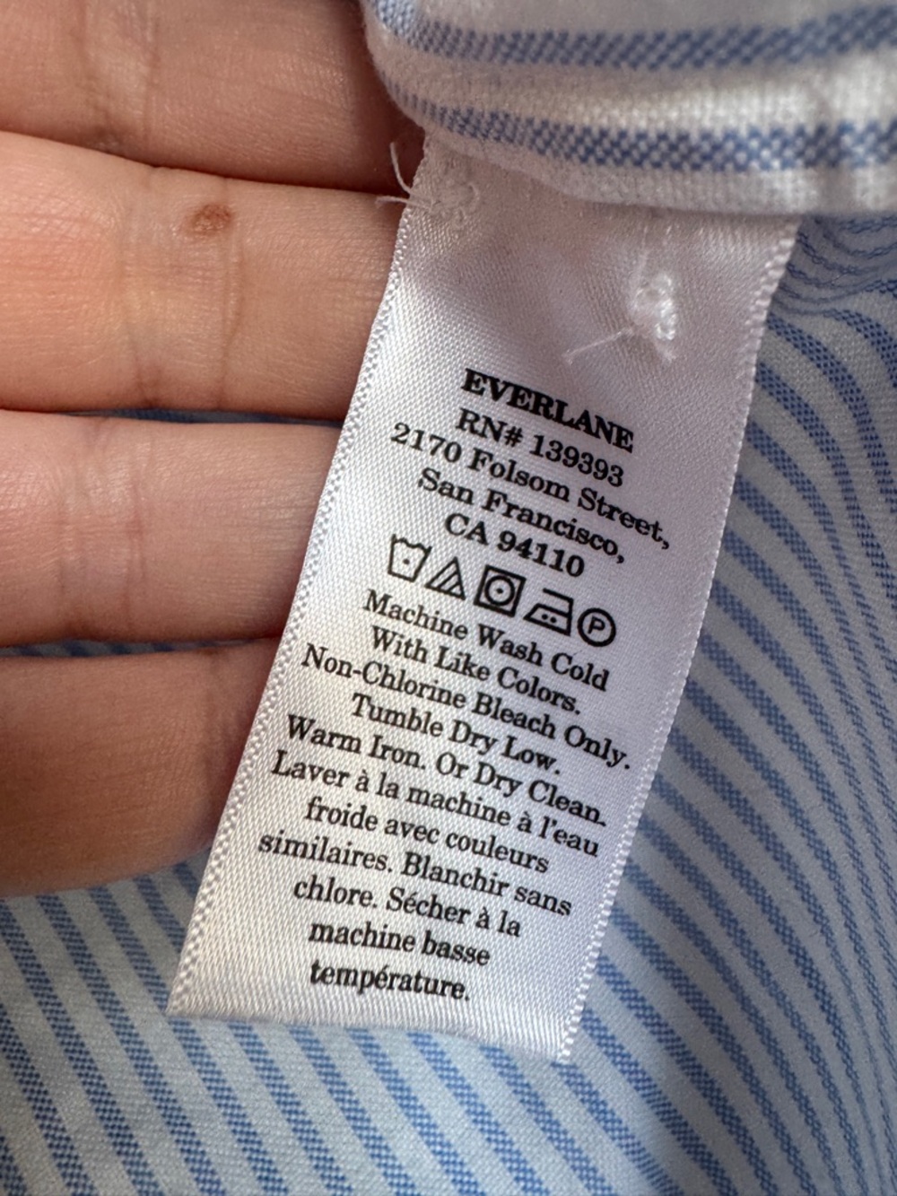 NWT! | EVERLANE Women’s The Boxy Oxford in White / Blue Stripe | Size XXS - Picture 9 of 16